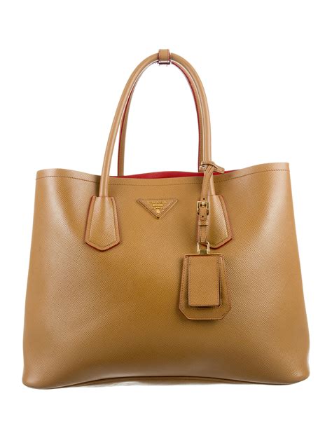 Prada Double Bag Medium Saffiano Cuir Caramel GHW – Bag 